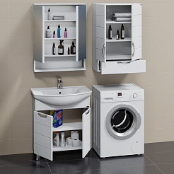 СанТа Тумба с раковиной Родос 75 белая – фотография-6